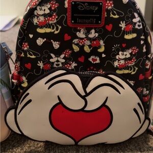 Disney Loungefly Minnie Mouse Heart Backpack